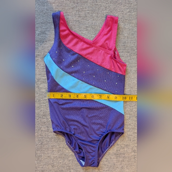 Colorful Girls Gymnastics Leotard Bodysuit Size 6 - Picture 6 of 7